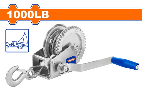 Malacate Manual 460kg C/cable 8m Gancho Acero Wadfow Wjw1101 - Imagen 2