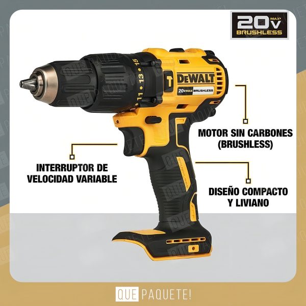 Taladro Atornillador Dewalt Dcd7781d2-b2 20v Max Brushless - Imagen 6