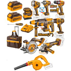 Kit Combo 9 Herramientas A Bateria Ingco Cosli2503