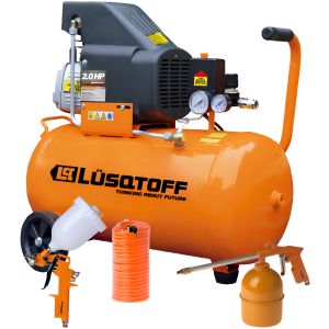 Compresor 25 Lts - Lc-2025bk - Lusqtoff - Con Kit De Pintura