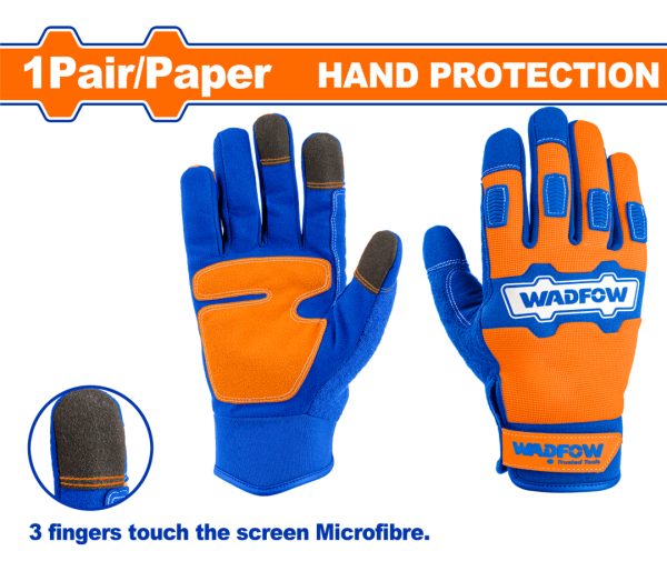 Guantes Mecanico Microfibra Y Pvc Xl Wadfow Wmg1e03 - Imagen 2
