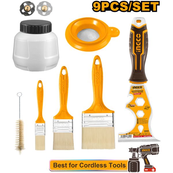 Set 9pcs Herramientas De Pintar Ingco - Ferreteria Chaplin