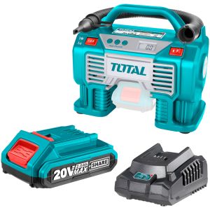 Inflador Compresor 20v Total, Automático, Batería Y Cargador