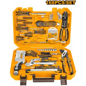 Set De 168 Herramientas De Mano En Valija Plastica Ingco