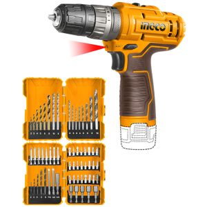 Kit Atornillador A Bateria 12v Percutor 20nm + Set De Mechas