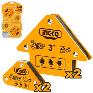 Set X 4 Escuadra Magnetica Ingco Amwh4062