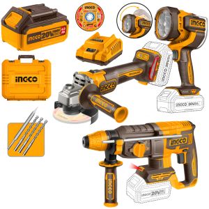 Kit Herramientas A Batería + Linterna 2k L Cosli250183 Ingco