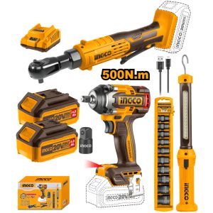 Combo Llave De Impacto 500nm A Bateria + Llave Crique