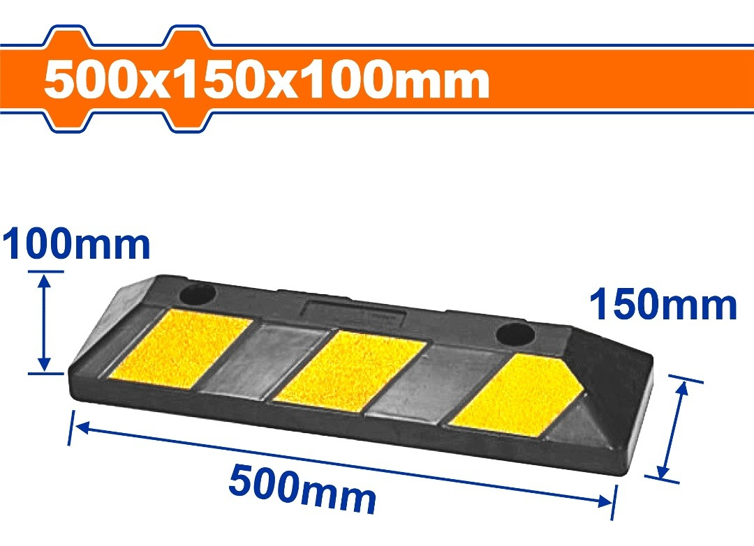 Tope Goma 50cm P Auto Estacionamiento Wadfow Wyj5a15 - Imagen 2