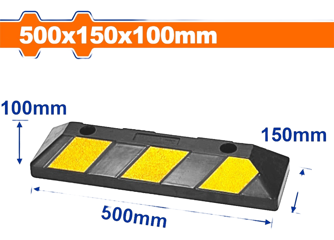 Tope Goma 50cm P Auto Estacionamiento Wadfow Wyj5a15 - Imagen 3