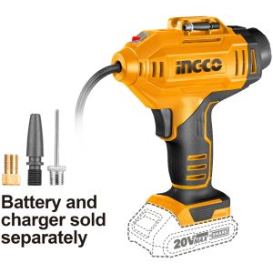 Inflador Compresor A Bateria 20v P20s S/bat Ingco Cacli2018