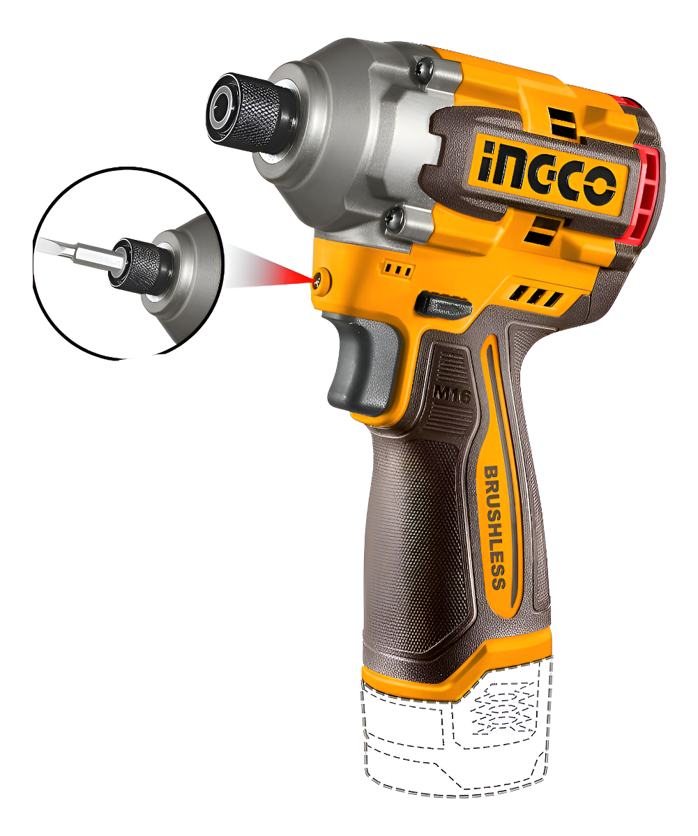 Atornillador De Impacto A Bateria 16v 170nm Ingco Cirli16178