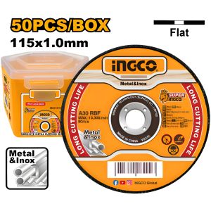 Set Lata X 50 Discos Corte Metal 115mm Ingco Mcd1011550