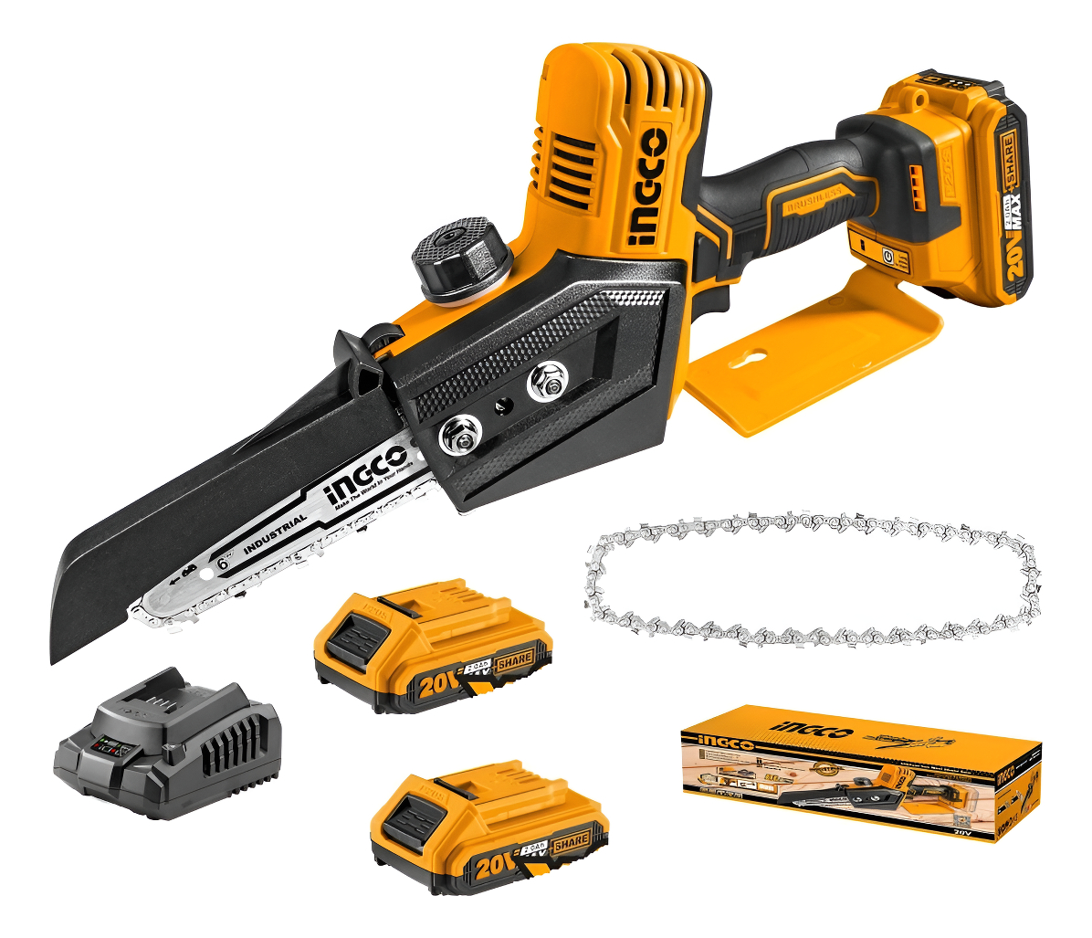 Mini Motosierra Ingco C Bat Y Cargador P20s 20v Cgsli20682