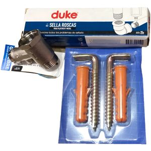 Valvula, Ganchos Para Calefon+sella Rosca-ferreteria Chaplin