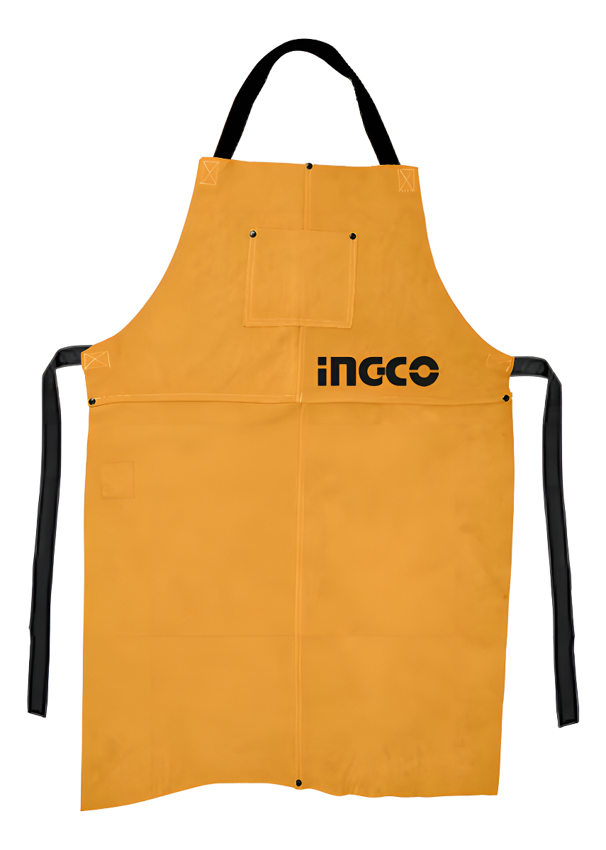 Delantal De Cuero Amarillo 90x60cm Para Soldador Ingco Hgva0