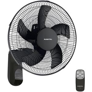 Ventilador De Pared Punktal Pk-422 Negro Con 5 Aspas 40cm De