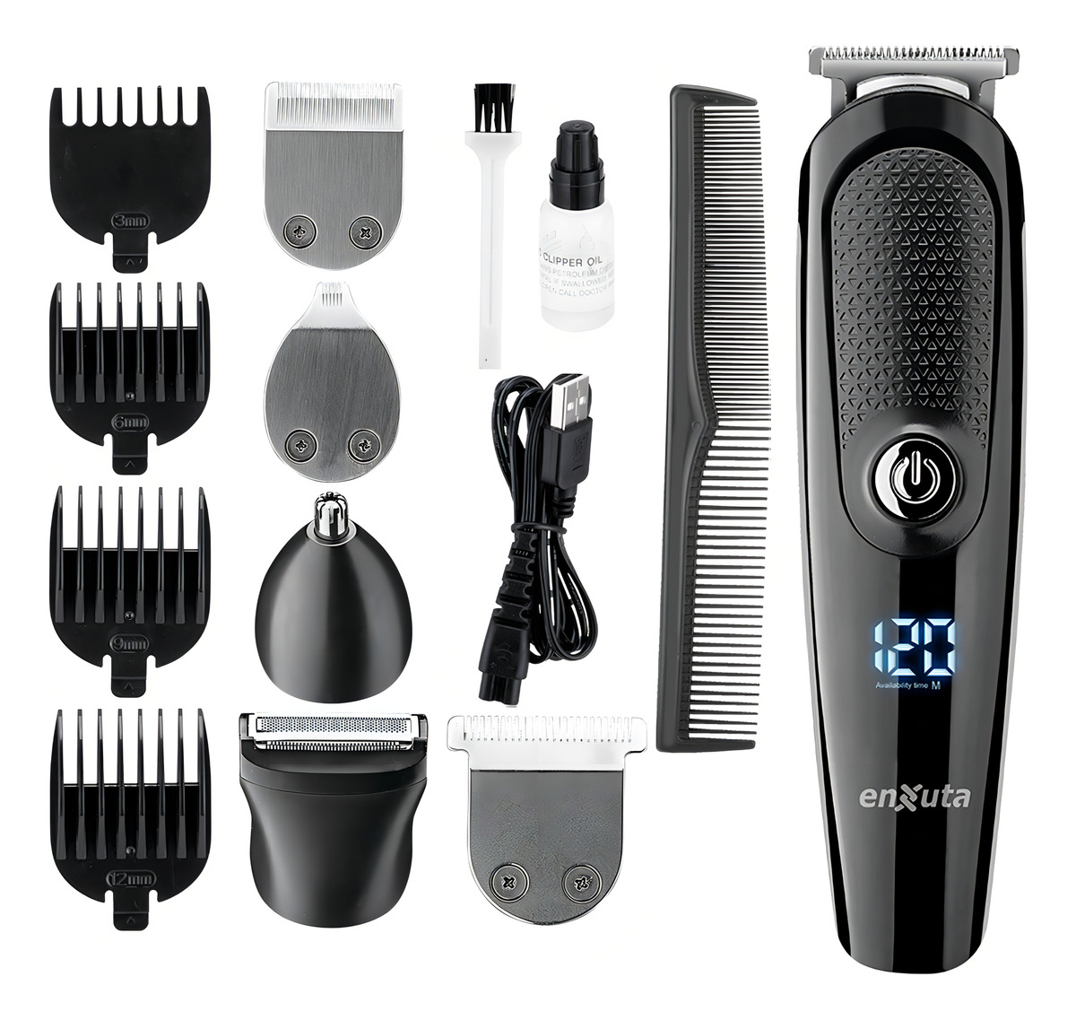 Cortapelo Enxuta 5en1 Cabezales Intercambiables, Recargable - Imagen 2