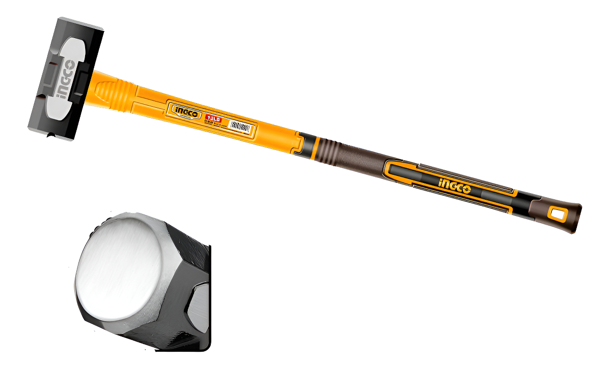 Marron 10lb 4500g C/mango De Fibra Ingco Hsm81498