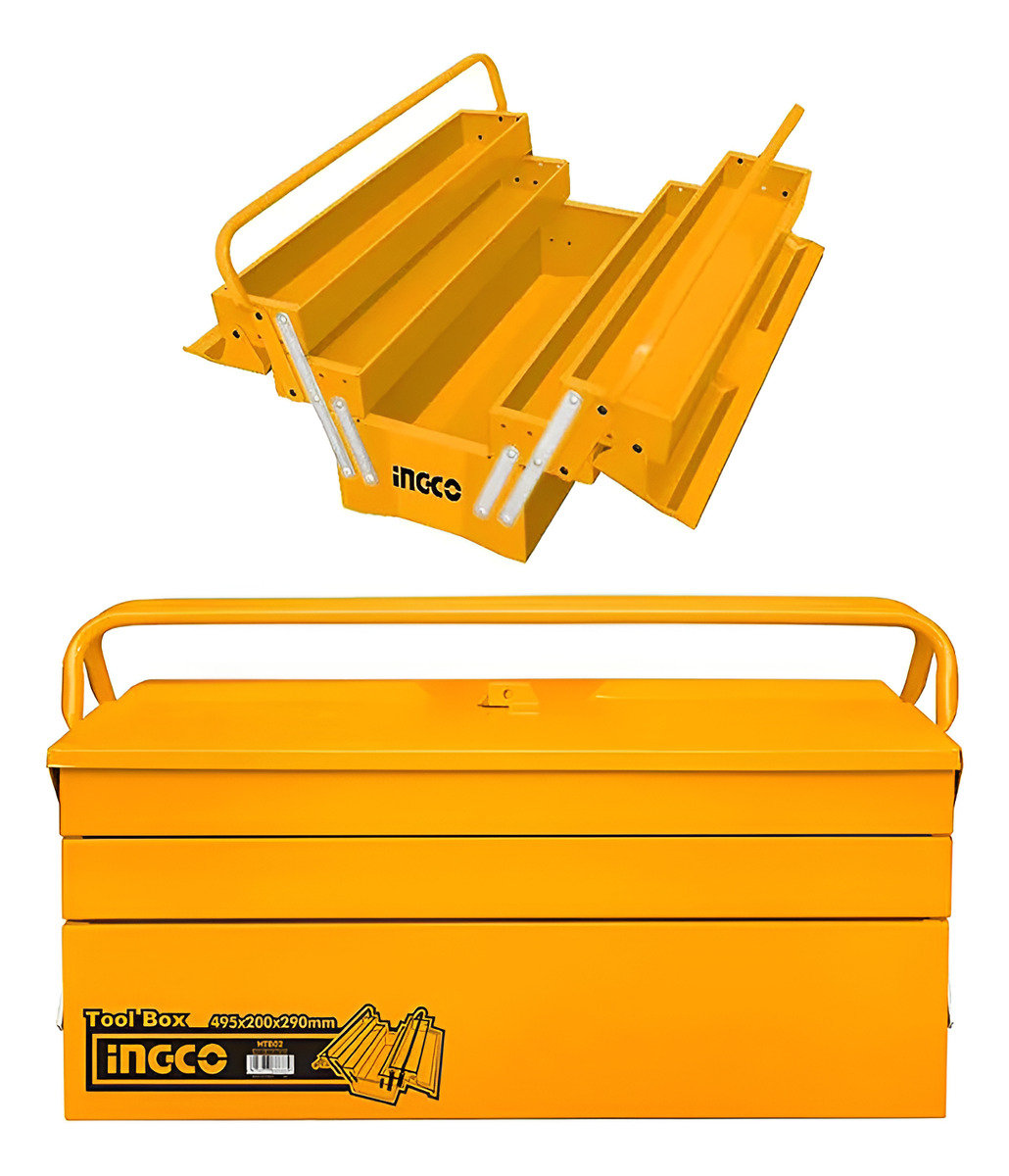 Caja Valija Herram Metálica Plegable 3 Niveles Htb03 - - Imagen 4