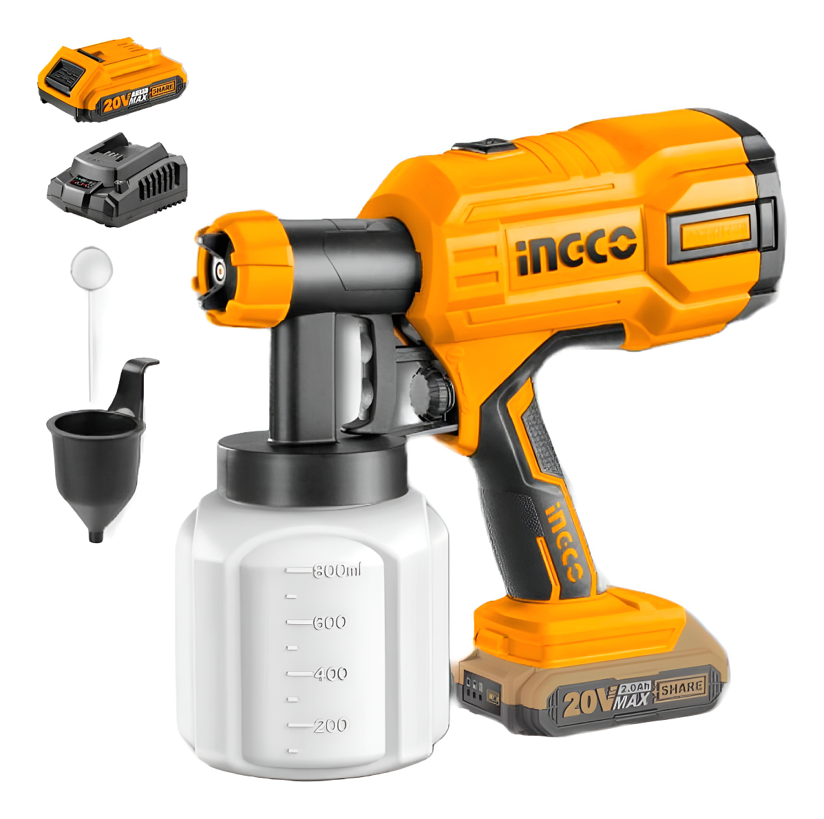 Pistola De Pintar A Bateria 20v P20s Con Bateria Y Cargador