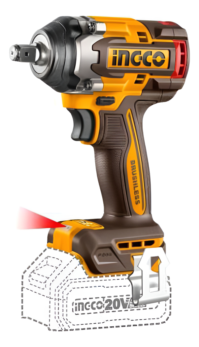 Llave De Impacto 500nm 20v P20s S/bat/carg Ingco Ciwli20501