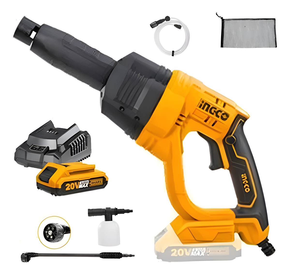 Hidrolavadora Bateria 20v P20s Ingco Autoaspiracion De Agua