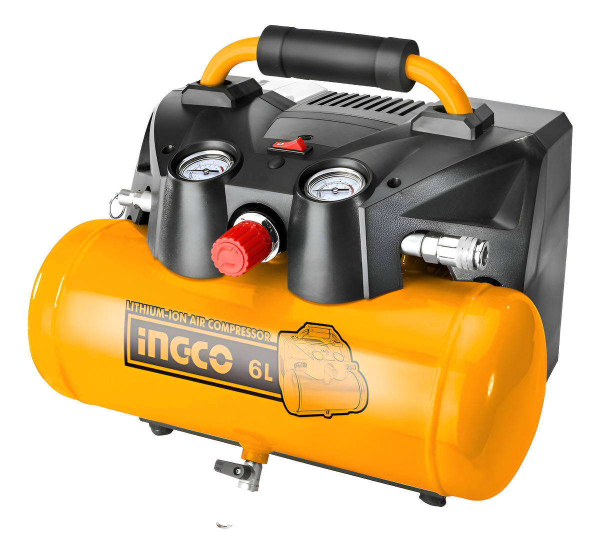 Compresor 6lt 20v Bat Ingco Cacli2003 No Incluy Bat Ni Carg