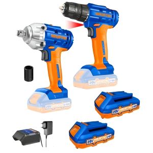 Kit Llave De Impacto + Taladro Atornillador 20v P20s Wadfow